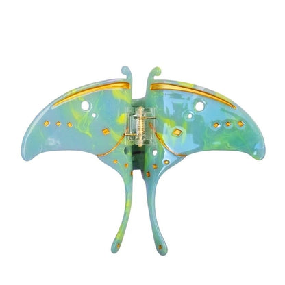 Dreamy Large Mint Mambo Flutter Moth Hair Claw
