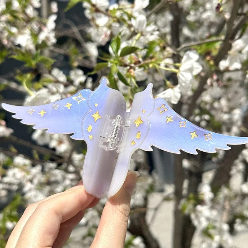 Iridescent Lavender Cheesecake Ocean Angel Hair Claw