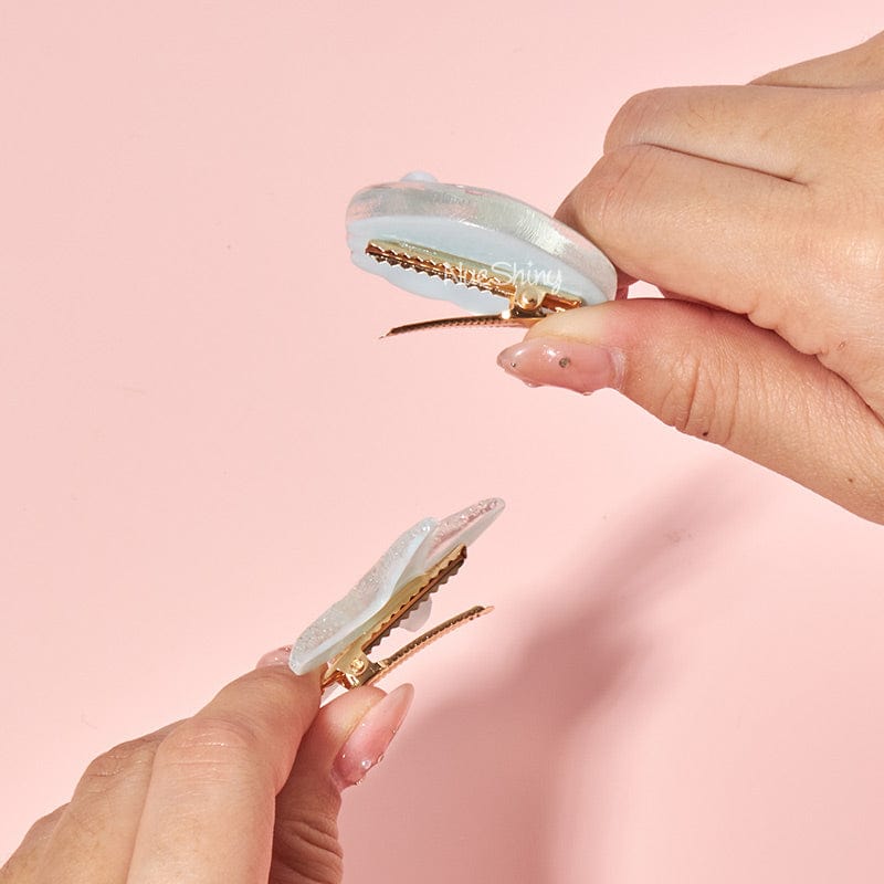Mini Blue Shell Pearl Starfish Hair Clip Set丨NueShiny - Fhunks