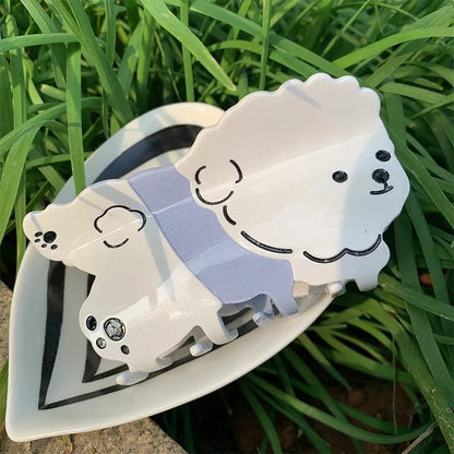 Super Cute Teddy Dog Hair Claw Clip