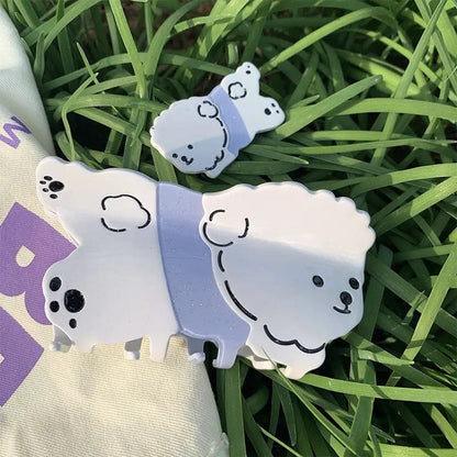 Super Cute Teddy Dog Hair Claw Clip