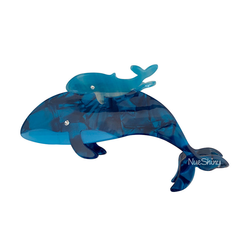 Blue Whale Shark & Baby Hair Claw Clip | Lemonschunks