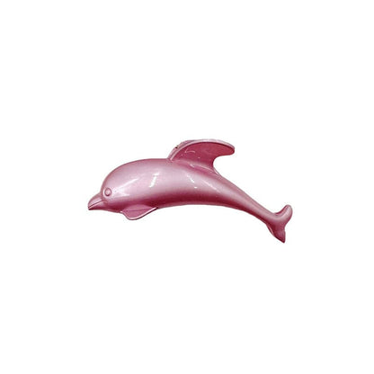 Wine Red Dolphin Pearly Lustre Hair Claw丨Lemonschunks