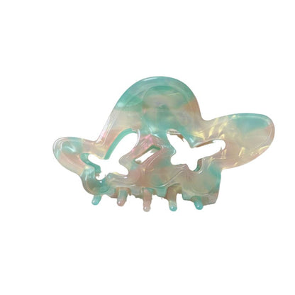 Dazzle Green Color Artistic Hollow Butterfly Hair Claw丨Lemonschunks