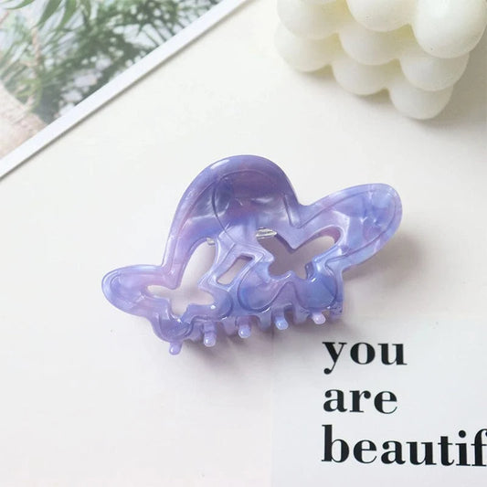 Purple Artistic Hollow Butterfly Hair Claw丨Lemonschunks