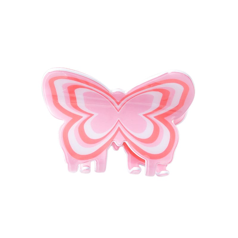Pink Butterfly Print Hair Claw丨Lemonschunks