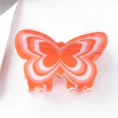 Orange Butterfly Print Hair Claw丨Lemonschunks