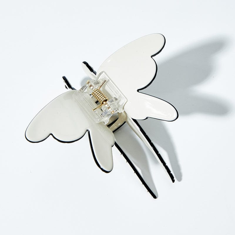 Medium White Dragonfly Hair Claw丨Lemonschunks