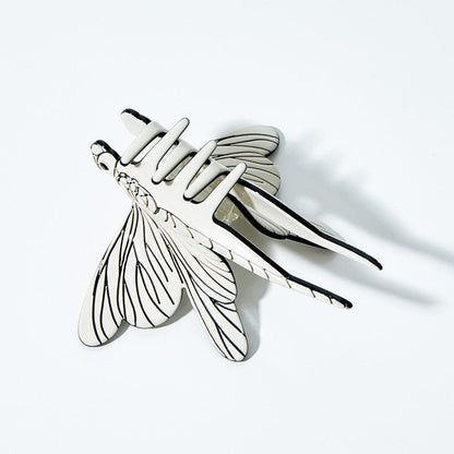 Medium White Dragonfly Hair Claw丨Lemonschunks