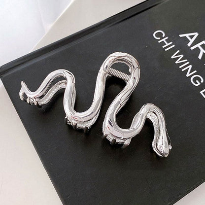 Large Silver Snake Like Hair Claw丨Lemonschunks