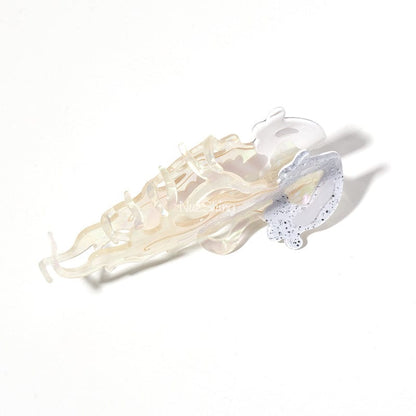 Jumbo Blink White Jellyfish Hair Claw ClipsحNueShiny
