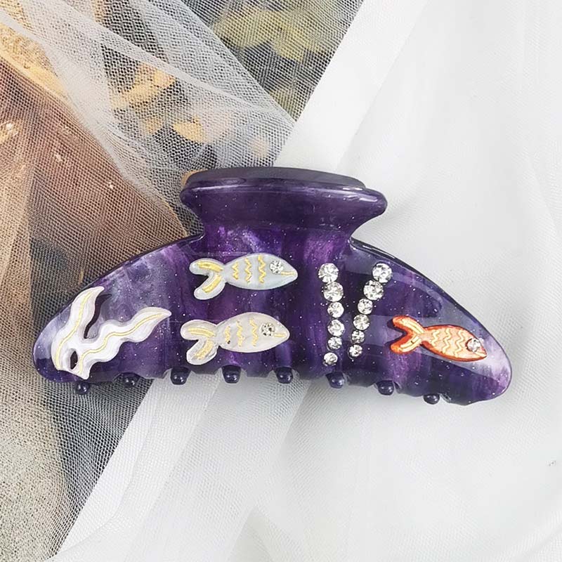 Large Sky Purple Fish Tank Hair Claw丨Lemonschunks