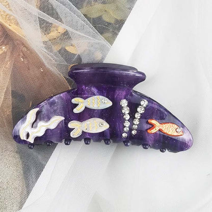 Large Sky Purple Fish Tank Hair Claw丨Lemonschunks