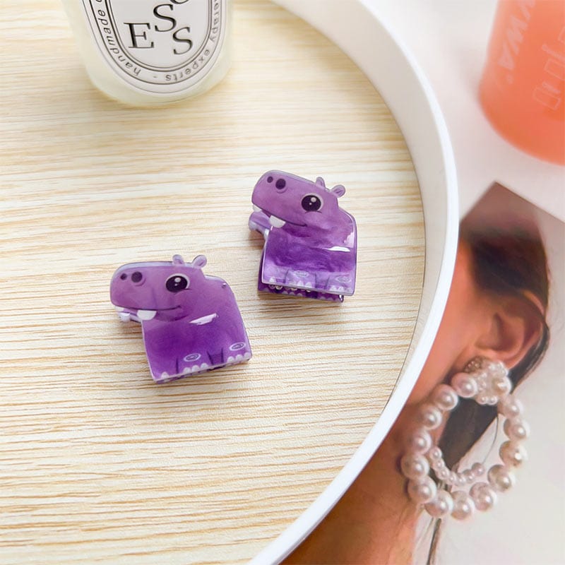 4Pcs Mini Hippo Hair Claws丨Lemonschunks