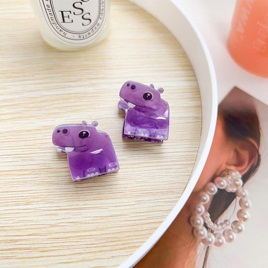 4Pcs Mini Hippo Hair Claws丨Lemonschunks