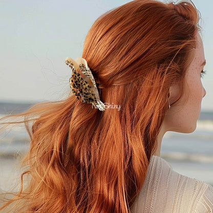 Jumbo Brown Sea Turtle Hair Claw ClipsحNueShiny