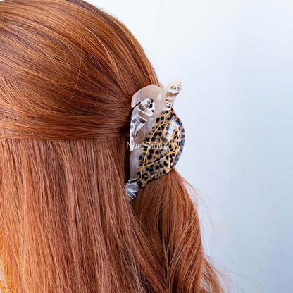 Jumbo Brown Sea Turtle Hair Claw ClipsحNueShiny