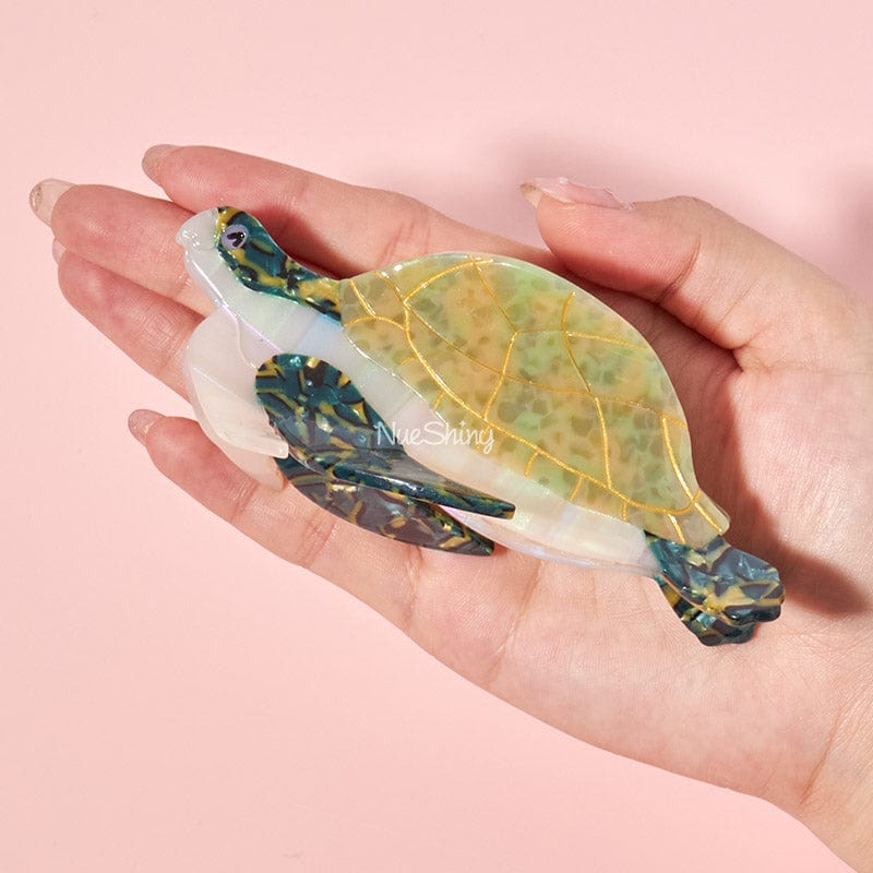 Jumbo Green Sea Turtle Hair Claw ClipsحNueShiny