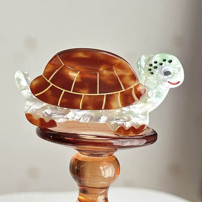 Medium Amber Turtle Hair Claw