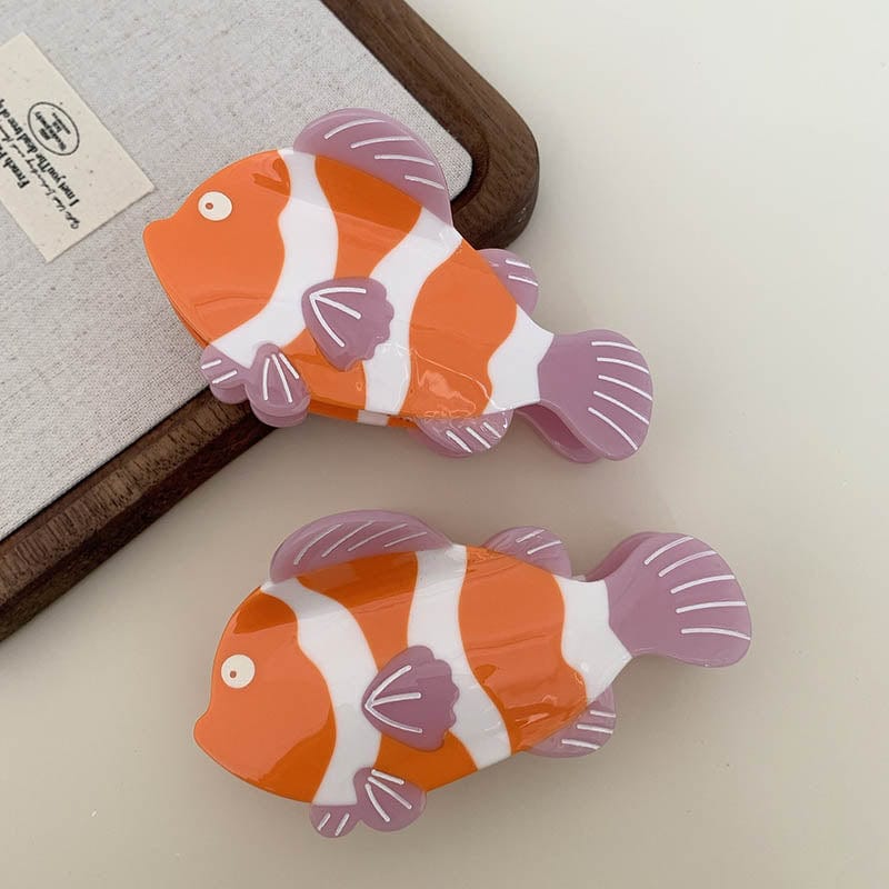 Medium Orange Clownfish Hair Claw