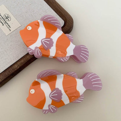 Medium Orange Clownfish Hair Claw