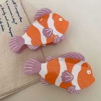 Medium Orange Clownfish Hair Claw