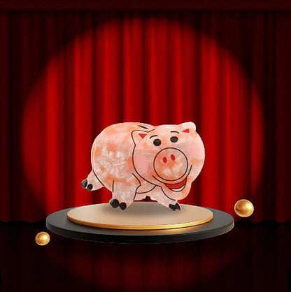 Small Light Pink Piglet Hair Claw