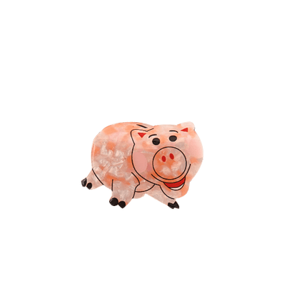 Small Light Pink Piglet Hair Claw