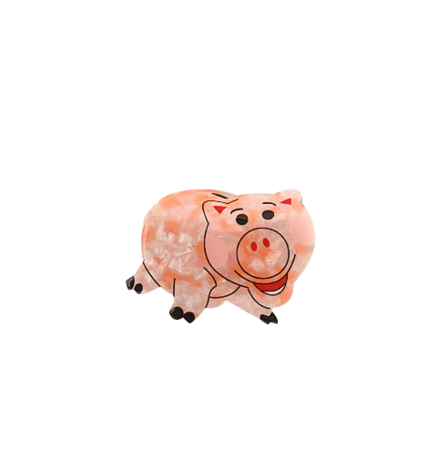 Small Light Pink Piglet Hair Claw