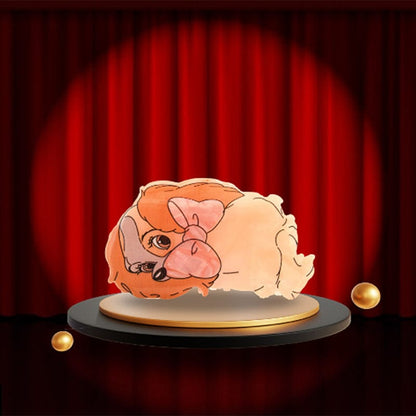 Medium Pink Bow Tie Dog Hair Claw