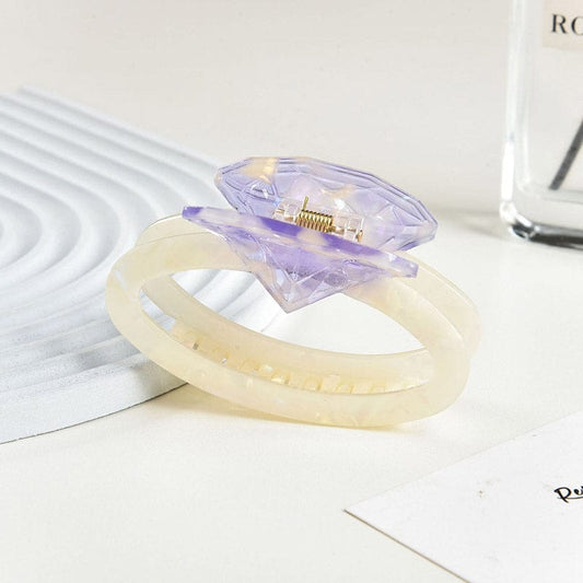 Medium Light Purple Diamond Hair Claw
