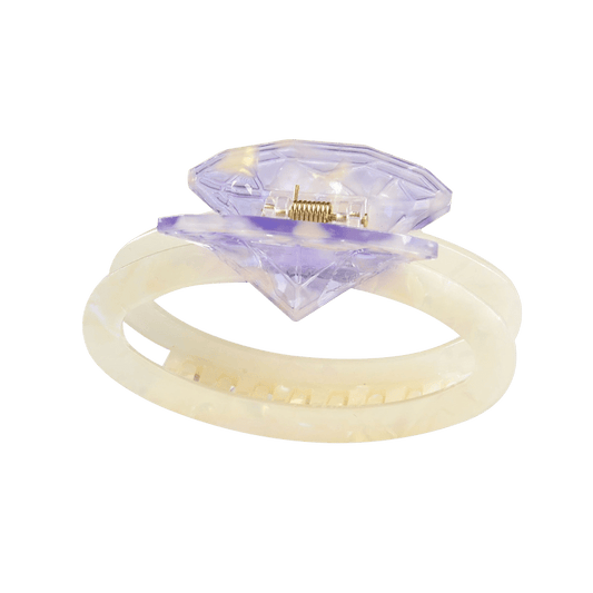 Medium Light Purple Diamond Hair Claw