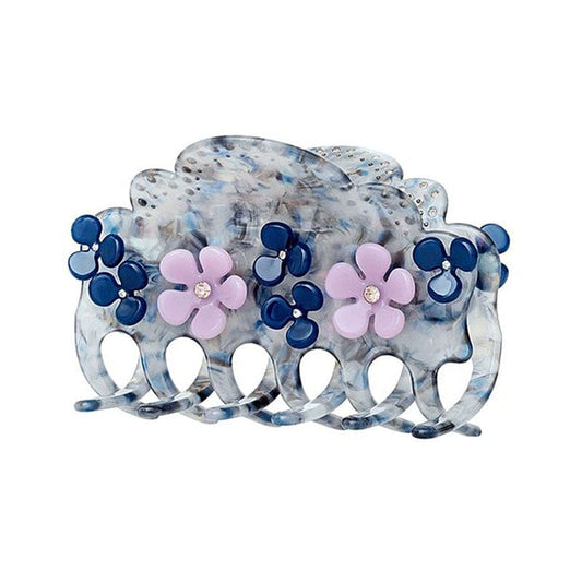 Small Blue Petal Hair Claw