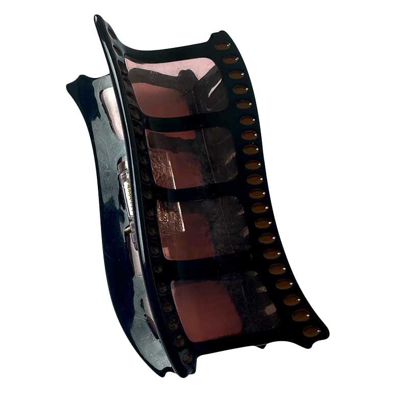 Medium Brown Film Reel Hair Claw