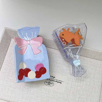 Medium Light Blue Wish Bottle Hair Claw