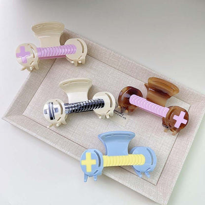 Jumbo Rice Pink Wheel Hair Claw