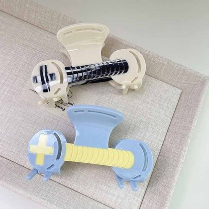 Jumbo Rice Black Wheel Hair Claw