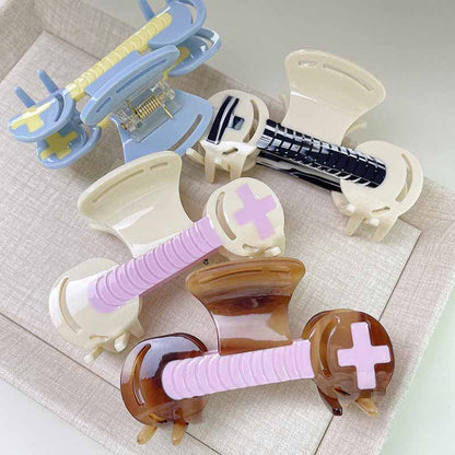 Jumbo Rice Black Wheel Hair Claw