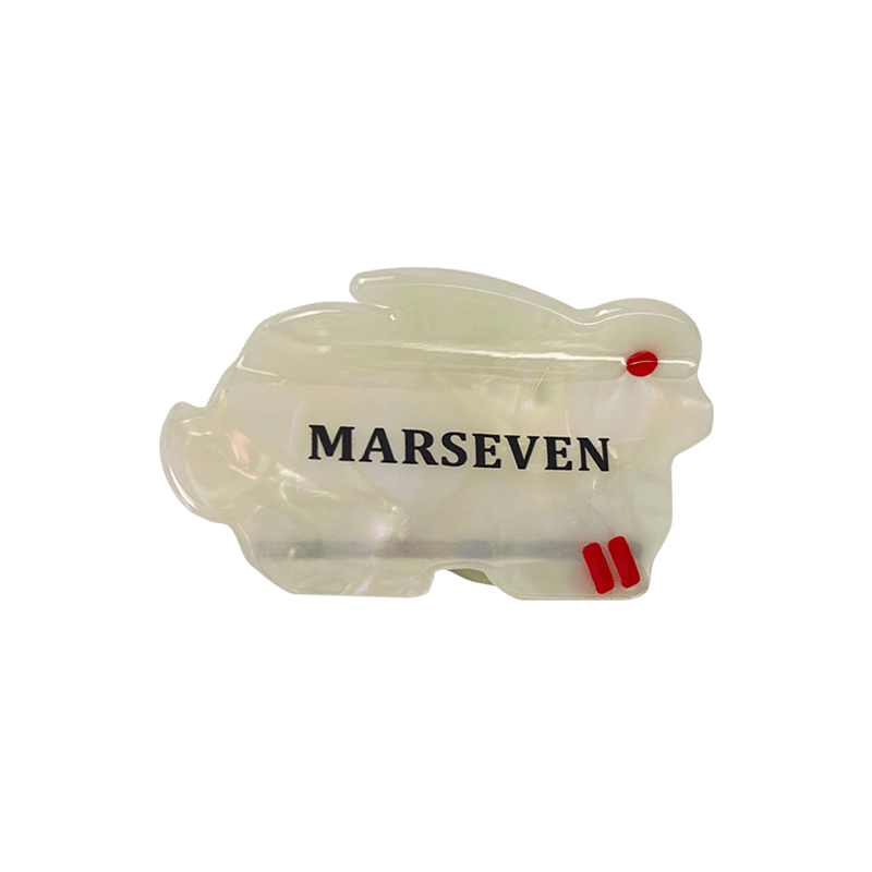 Jumbo White Bunny Hair Claw