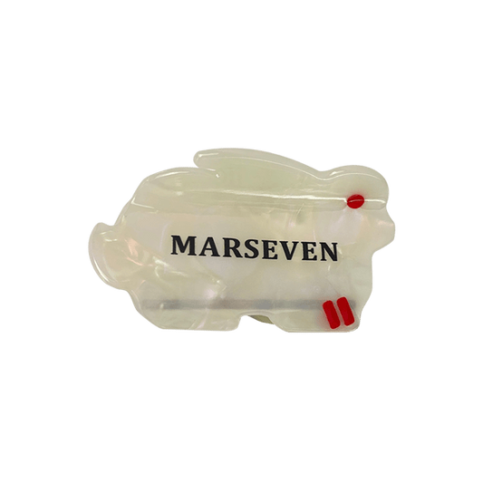 Jumbo White Bunny Hair Claw