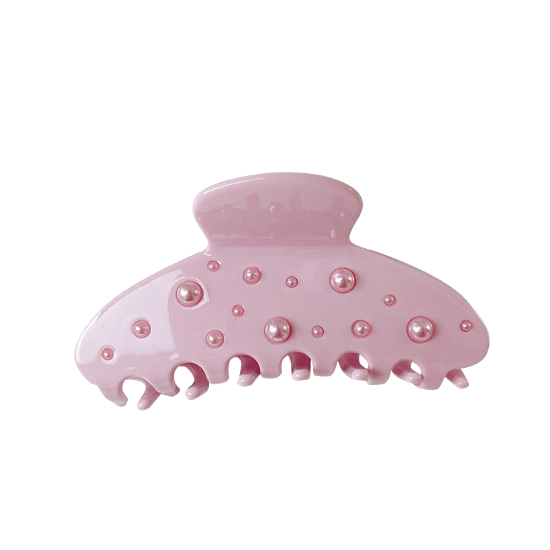 Large Pink Pearl Hair Claw