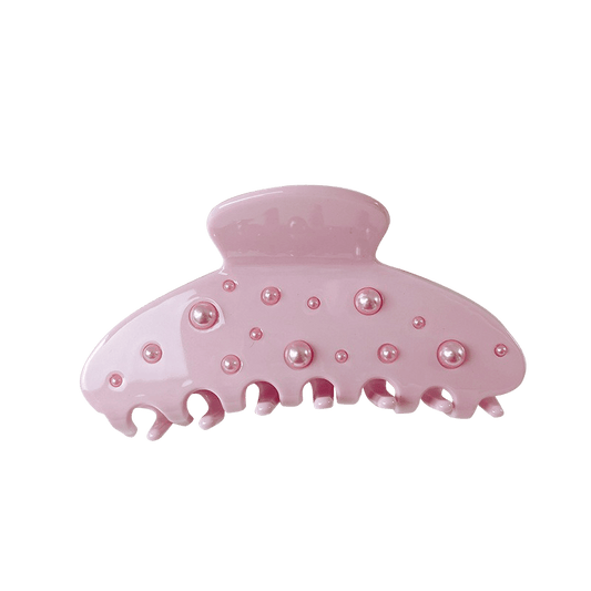 Large Pink Pearl Hair Claw