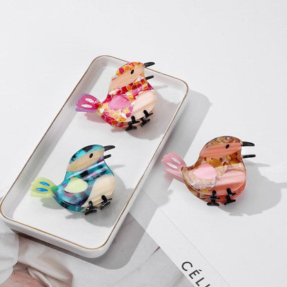 Medium Pink Bird Hair Claw