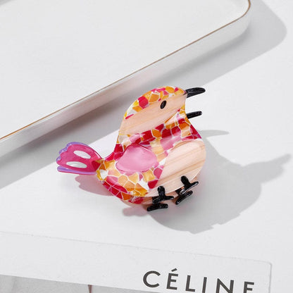 Medium Pink Bird Hair Claw