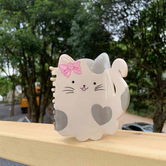 Medium  Gray kitten Hair Claw