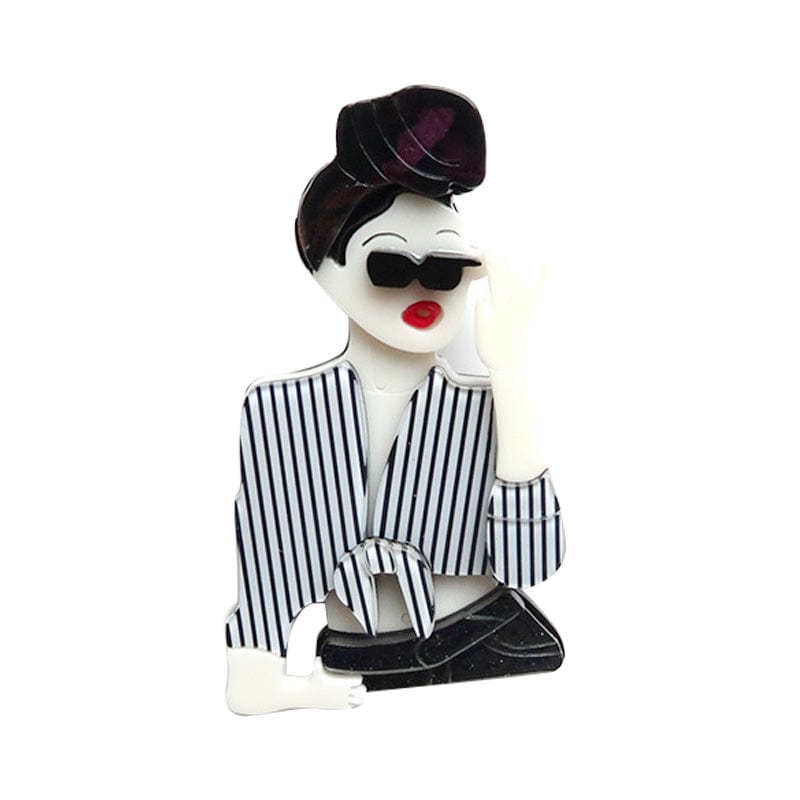 Black Fashion Personality Sunglasses Girl Brooch