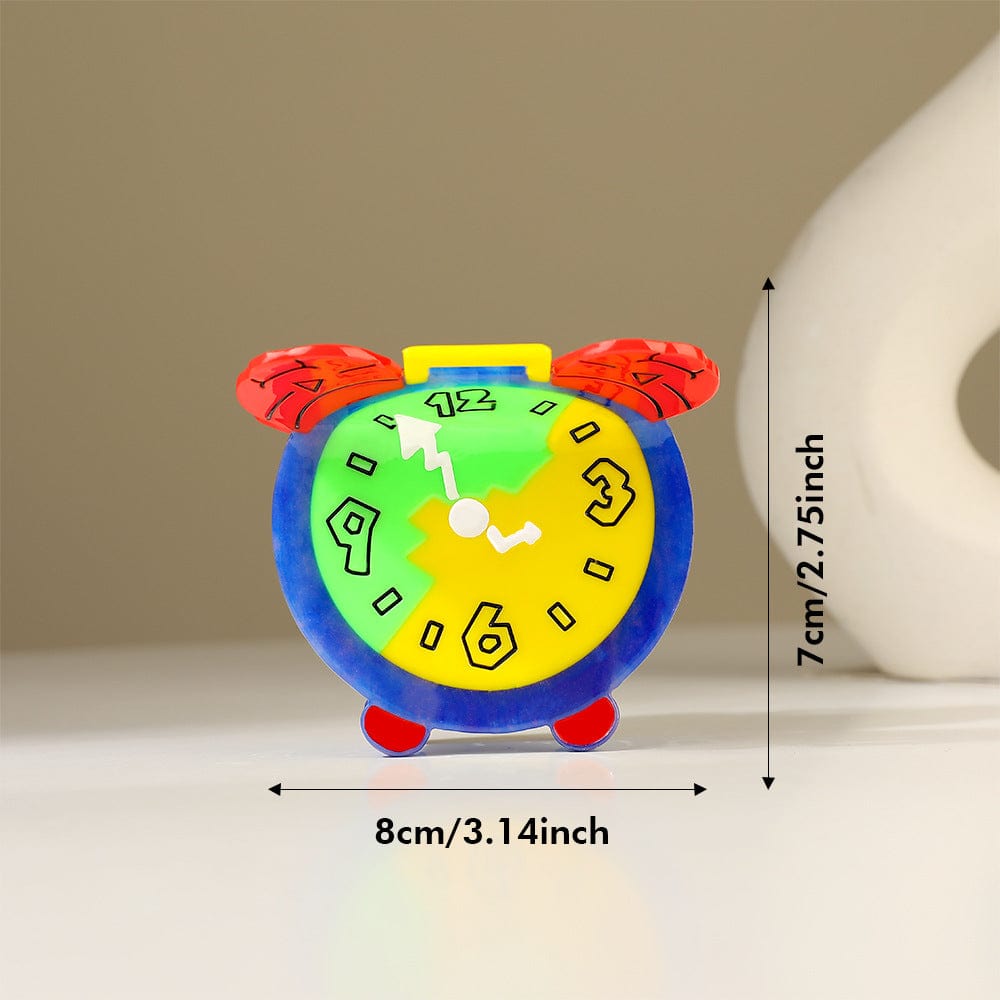 Medium Cartoon Clock Hair Claw
