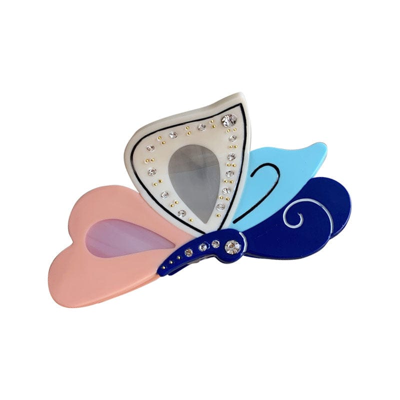 Medium  Beige Butterfly Hair Claw