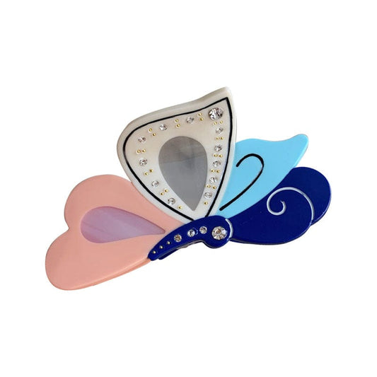 Medium  Beige Butterfly Hair Claw