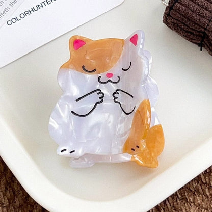 Small  Brown and white cat Hair Claw